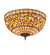 Tiffany Turning Leaf Three Light Flushmount in Mahogany Bronze (57|214929)