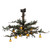 Pine Branch Ten Light Chandelier in Wrought Iron With Green Branches (57|214347)
