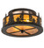 Tall Pines Two Light Flushmount in Black Satin Wrought Iron (57|213426)