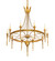 Amaury Ten Light Chandelier in Transparent Gold Over Nickel (57|211956)
