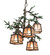 Pine Branch Five Light Chandelier in Timeless Bronze/Green Branches (57|211883)