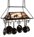 Moose At Lake Three Light Pot Rack in Textured Black (57|210249)