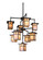 Hyde Park Nine Light Chandelier in Craftsman Brown (57|20814)