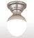 Huevo One Light Flushmount in Nickel (57|205628)