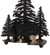 Grizzly Bear Two Light Lamp Base in Textured Black (57|20498)