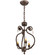 Antonia Three Light Chandelier in Gilded Tobacco (57|204679)