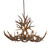 Antlers Ten Light Chandelier in Antique Copper (57|200459)