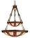 Fleur-De-Lis 16 Light Inverted Pendant in Mahogany Bronze W/ Antique Gold Accents (57|19833)