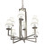 Porte Tournante Eight Light Chandelier in Nickel Powder Coat (57|197107)