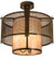 Cilindro Three Light Semi-Flushmount in Antique Hammered Gold (57|196559)