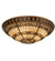 Shell And Ribbon Four Light Flushmount in Nu Gold & Copper Vein (57|195918)