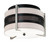 Nathan Three Light Flushmount in Textured Black & Nickel Powder Coat (57|195621)