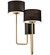 Cilindro Two Light Wall Sconce in Black Metal (57|195611)