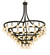 Cretella LED Chandelier in Black Metal (57|194317)