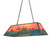 Trout & Fisherman Six Light Oblong Pendant in Weathered Brass (57|192743)