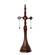 Fluted Two Light Table Base Hardware in Mahogany Bronze (57|19152)
