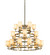 Montecito LED Chandelier in Brass Powder Coat (57|190159)
