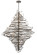 Cyclone 36 Light Chandelier in Cosmic Silver Vein (57|189763)
