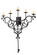 Fleur De Lys Five Light Wall Sconce in Costello Black (57|189167)