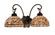 Tiffany Turning Leaf Two Light Wall Sconce in Mahogany Bronze (57|18717)
