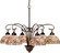Tiffany Turning Leaf Six Light Chandelier in Bapa (57|18715)