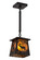 Elk At Dawn One Light Mini Pendant in Textured Black/Amber Mica (57|187088)