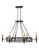 Topridge Six Light Chandelier in Textured Black (57|18600)