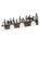 Wandering Moose Four Light Vanity in Oil Rubbed Bronze/Green Trees (57|185875)