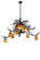 Pine Branch 12 Light Chandelier in Rust Over Wrought Iron (57|185796)