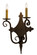 Angelique Two Light Wall Sconce in Rustic Iron (57|183520)
