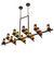 Dante 16 Light Oblong Chandelier in Mahogany Bronze (57|183455)