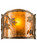 Oak Leaf & Acorn One Light Wall Sconce in Amber Mica Front/Silver Mica Bottom (57|183372)