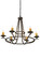 Octavia Six Light Chandelier in Antique Iron Ore (57|179905)