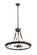 Fleur-de-Lite Four Light Inverted Pendant Hardware in Timeless Bronze (57|179882)