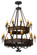 Costello 20 Light Chandelier in Black Metal,Burnished Copper (57|178715)