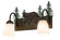 Northwoods Lone Bear Two Light Vanity in Oil Rubbed Bronze/Green Trees (57|178438)