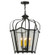 Citadel Four Light Pendant in Black Metal,Custom (57|178403)