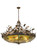 Greenbriar Oak Six Light Inverted Pendant in Antique Copper (57|177615)