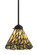 Willow One Light Mini Pendant in Black Metal (57|177614)