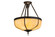 Arts & Crafts Three Light Semi-Flushmount in Craftsman Brown Craftsman Brown (57|175323)