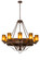 Parnella Ten Light Chandelier in Rusty Nail (57|175018)