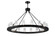 Loxley 16 Light Chandelier in Black Metal (57|172511)