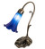 Blue One Light Mini Lamp in Antique Brass (57|17056)