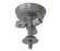 Flushmount Hardware Three Light Flushmount Hardware in Nickel (57|168857)
