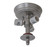 Diamante Three Light Flushmount Hardware in Nickel (57|168857)