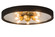 Tennessee Six Light Flushmount in Black Metal,Stainless Steel (57|168370)