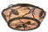 Whispering Pines Four Light Flushmount in Dark Burnished Antique Copper (57|167960)