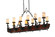 Tudor 15 Light Oblong Chandelier in Natural Wood,Wrought Iron (57|167878)