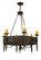 Calandra Six Light Chandelier in Black Metal,Custom (57|167203)