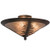 Spruce Tree Three Light Flushmount in Wrought Iron On Rust (57|166804)